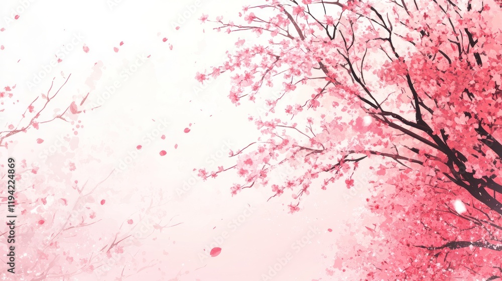 Spring Cherry Blossoms in Soft Pastel Colors Spring Cherry Blossoms in Soft Pastel Colors