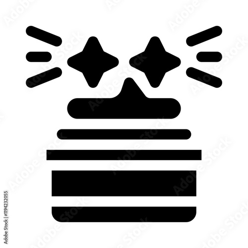 Anti Aging Cream Jar glyph icon