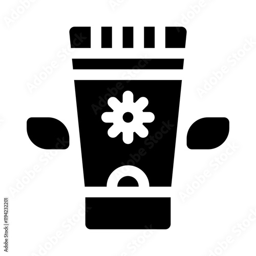 Sunscreen Lotion Bottle glyph icon