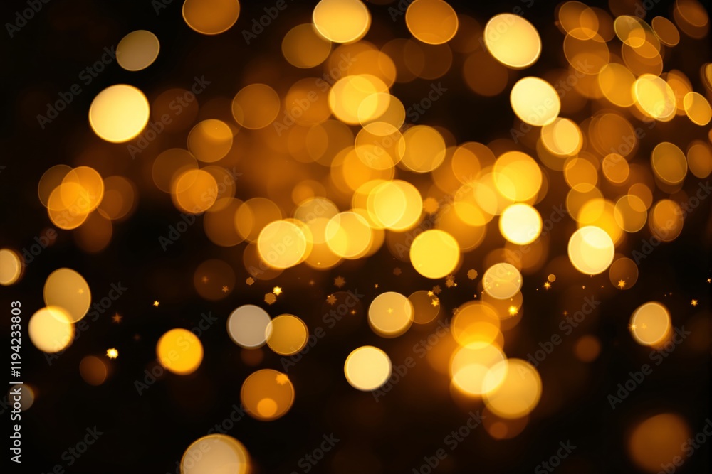 Abstract golden bokeh lights in circular shapes, glowing on a dark background. Perfect for festive and celebratory themes. Ai generative Abstract golden bokeh lights in circular shapes, glowing on a dark background. Perfect for festive and celebratory themes. Ai generative