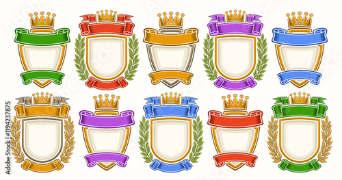 Vector Royal Crest Set