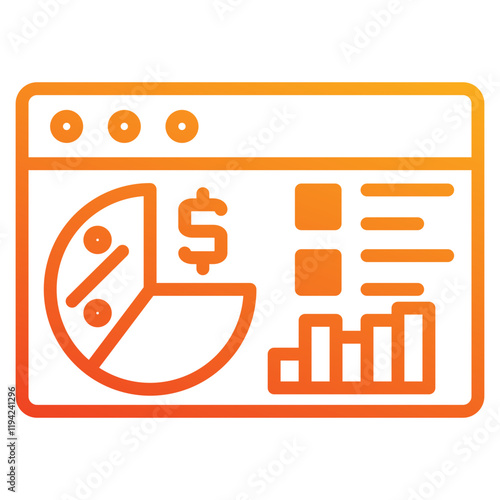 Profit Margin icon element for design