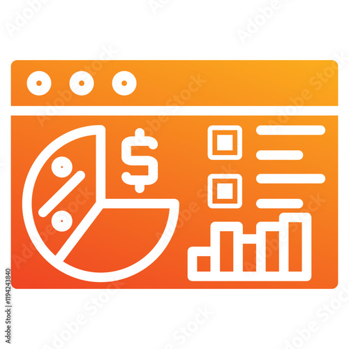 Profit Margin icon element for design