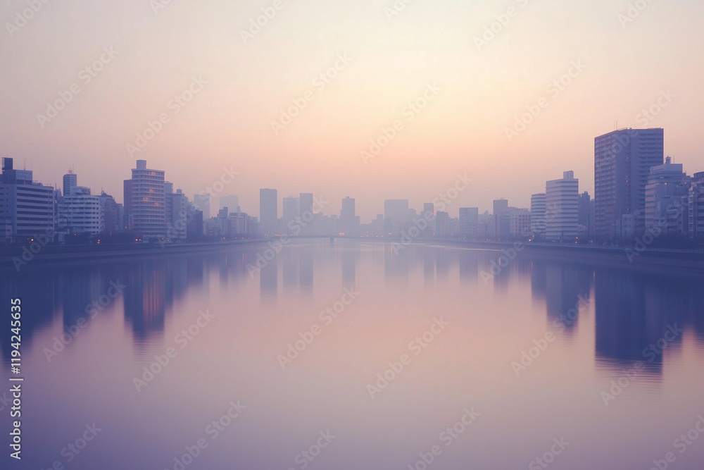 Obraz premium city skyline at sunset