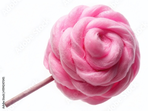Wallpaper Mural Pink Cotton Candy on Stick, Sweet Treat, Fluffy Candy Floss, Isolated White Background, Dessert Photo Torontodigital.ca