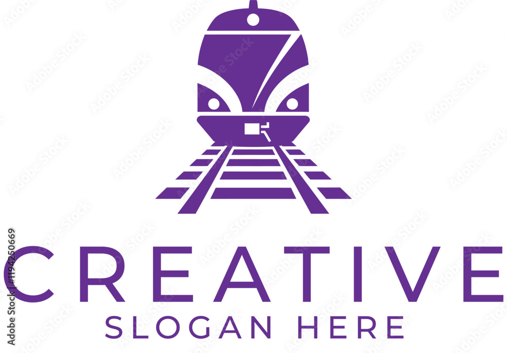 Fototapeta premium train illustration logo design