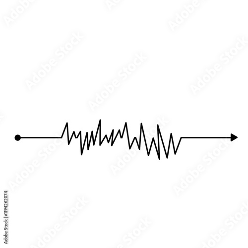 Confusion clarity or path doodle vector idea concept. simplifying the complex. messy line like hard and easy way