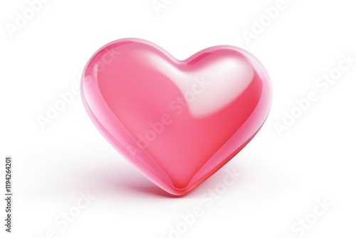 Glossy pink heart illustration