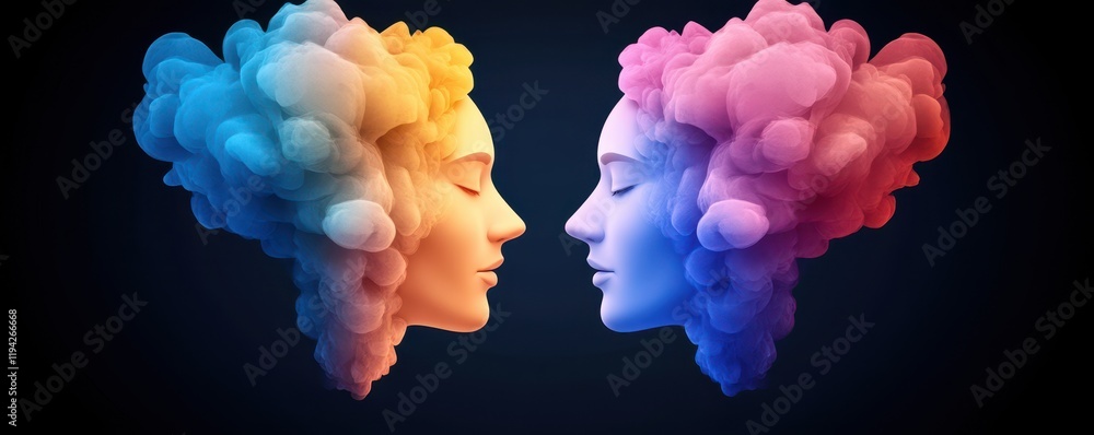 Colorful abstract representation of emotions. Colorful abstract representation of emotions.