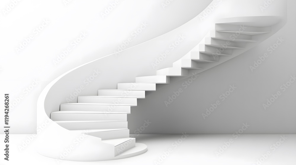 Modern staircase design in a hotel and house interior with glass, metal steps, and natural light Modern staircase design in a hotel and house interior with glass, metal steps, and natural light