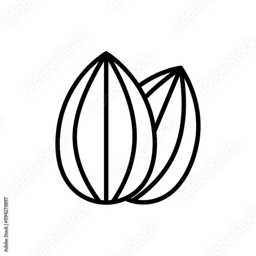 Almond icon Art design illustration