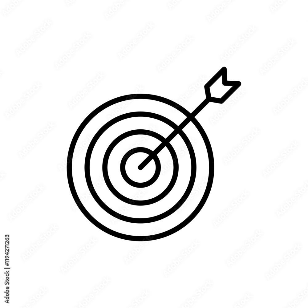 Bullseye icon Art design illustration Bullseye icon Art design illustration