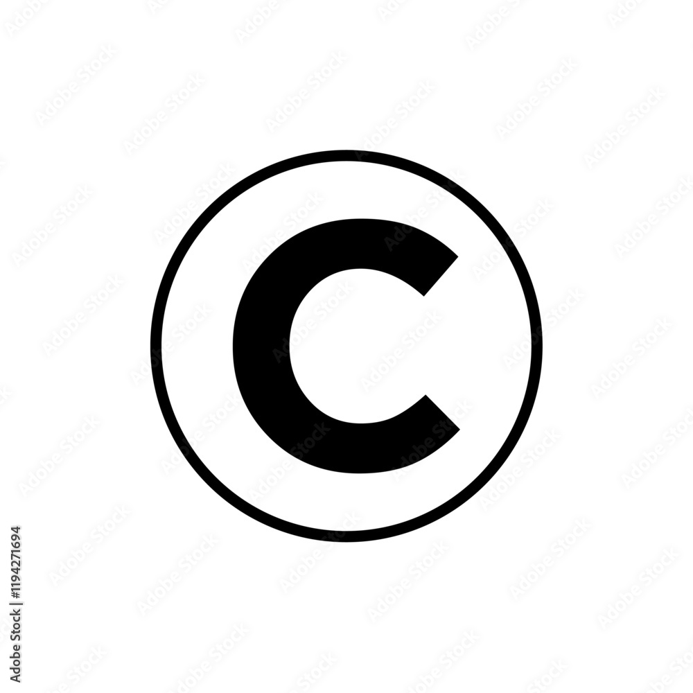 Copyright icon Art design illustration Copyright icon Art design illustration