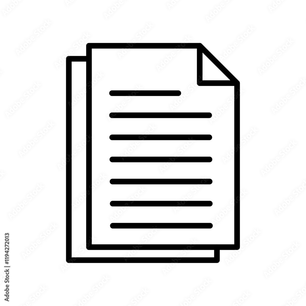 Document icon Art design illustration Document icon Art design illustration