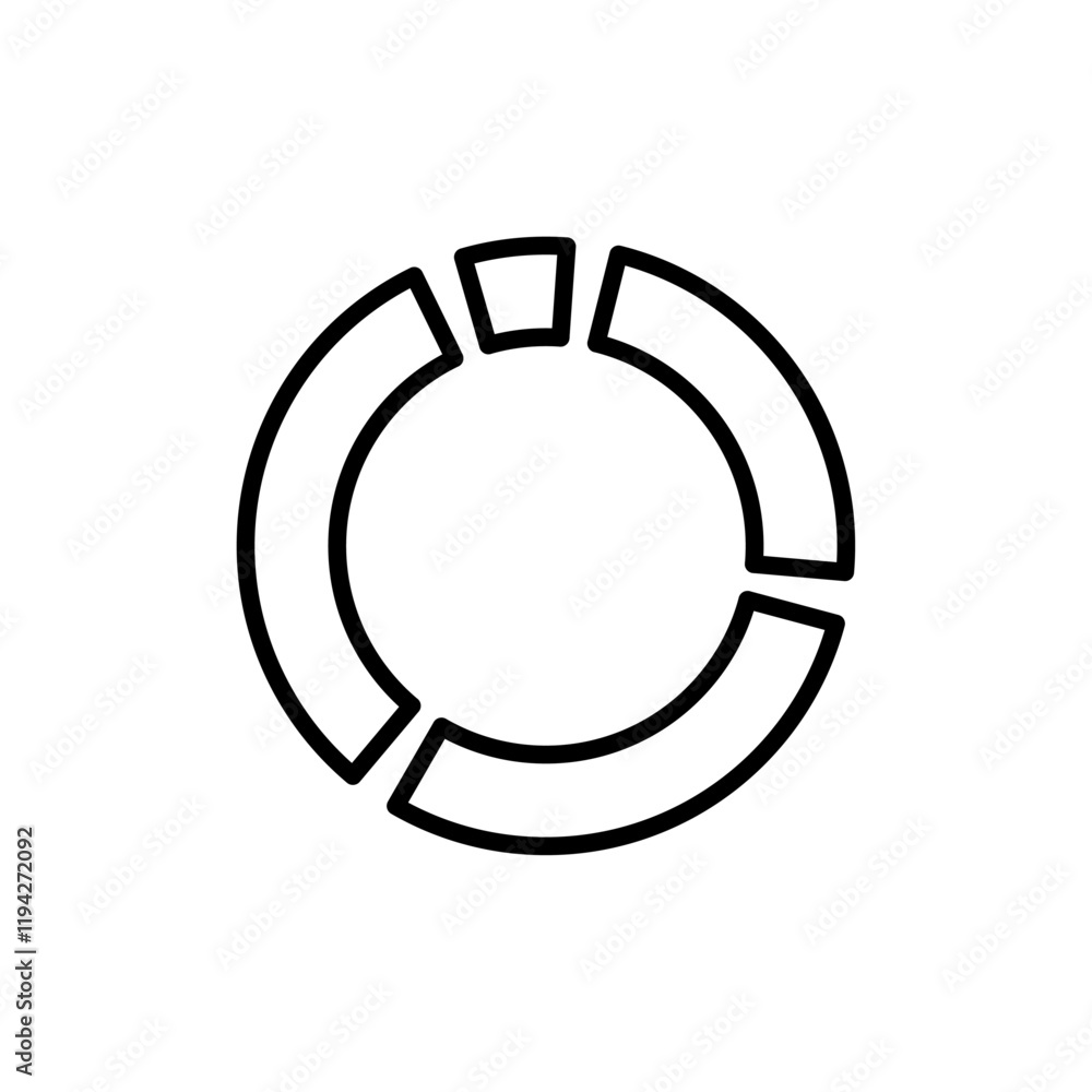 Donut chart icon Art design illustration Donut chart icon Art design illustration
