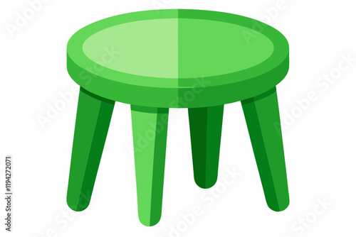 Orange plastic stool isolated on white background