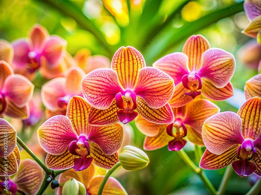 Vibrant Orchid Blooms: Close-Up Candid Photography of Delicate Flowers Vibrant Orchid Blooms: Close-Up Candid Photography of Delicate Flowers