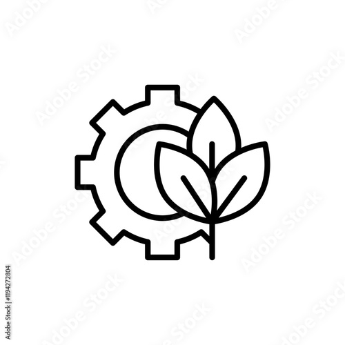 Green technology icon Art design illustration