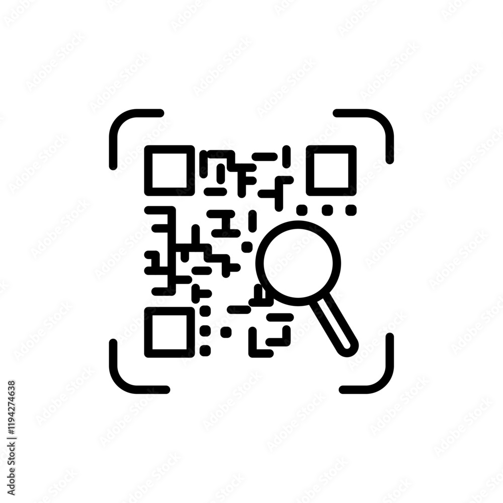Qr code icon Art design illustration Qr code icon Art design illustration