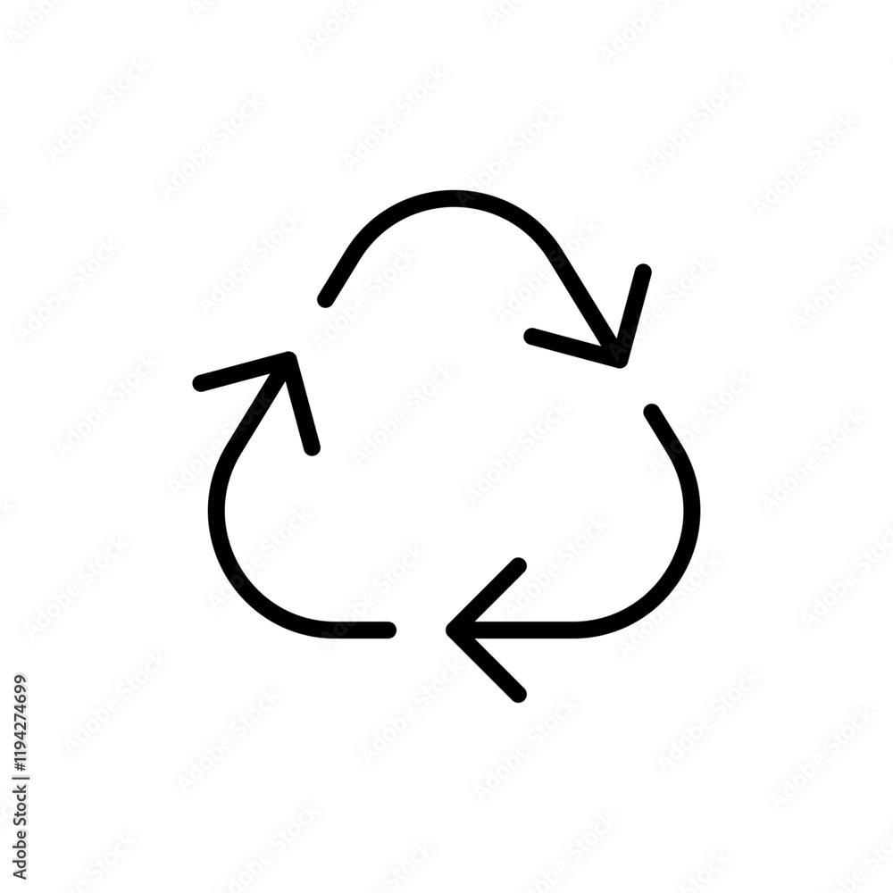 Recycle icon Art design illustration Recycle icon Art design illustration