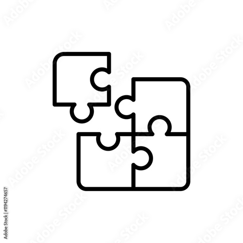 Puzzle Piece Icon Art design illustration