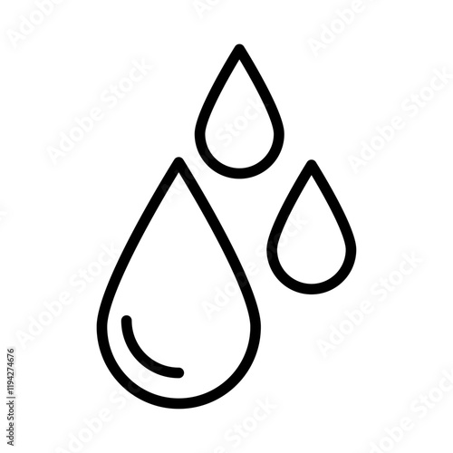 Raindrops icon Art design illustration