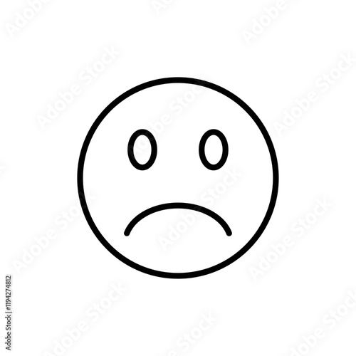 Sad icon Art design illustration