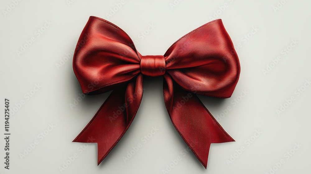 Red satin ribbon bow isolated on white background. (1) Red satin ribbon bow isolated on white background. (1)