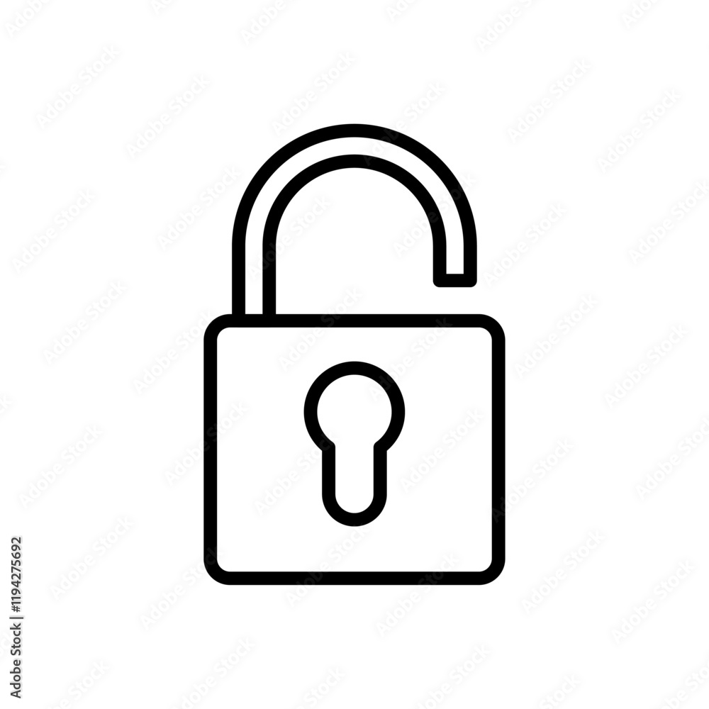 Unlock icon Art design illustration Unlock icon Art design illustration