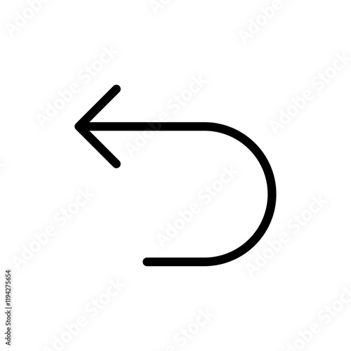 Undo icon Art design illustration