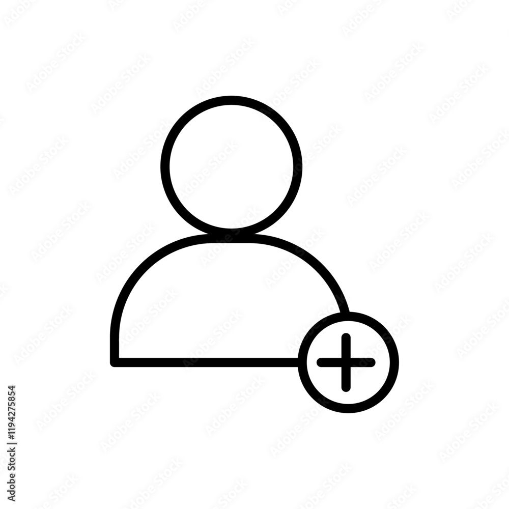 User add icon Art design illustration User add icon Art design illustration