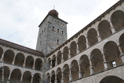 The Stockalper Palace Courtyard - Brig, Switzerland photo