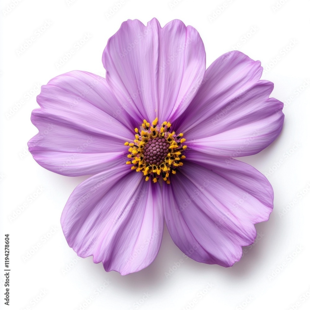 Cosmos flower blooming isolated on white background floral photography minimalistic style elegant presentation Cosmos flower blooming isolated on white background floral photography minimalistic style elegant presentation