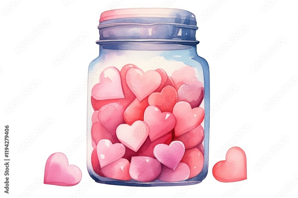 Jar heart white background confectionery. Jar heart white background confectionery.