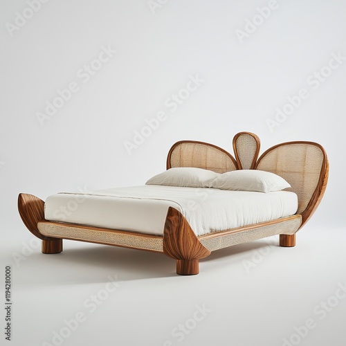 Modern Wooden Luxury Bed: Elegant & Stylish Bedroom Furniture photo