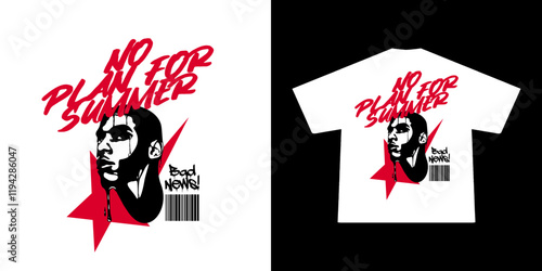 Futuristic streetwear no plans for summer Poster With Aesthetic Graphic Design for T shirt Street Wear and Urban Style