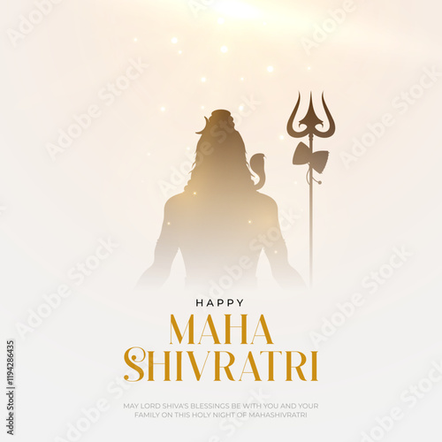 Happy Maha Shivratri Greeting, Mahashivratri Shiv Background Design. A Hindu festival celebrated of lord shiva night. Maha shivratri indian religious festival banner.
