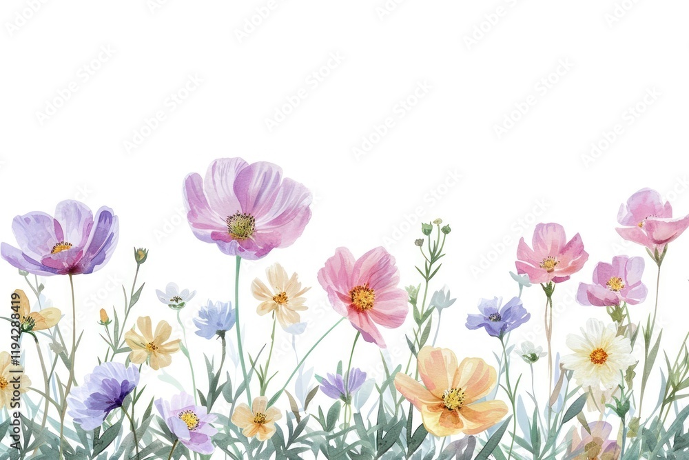 Spring flowers border nature outdoors blossom. Spring flowers border nature outdoors blossom.