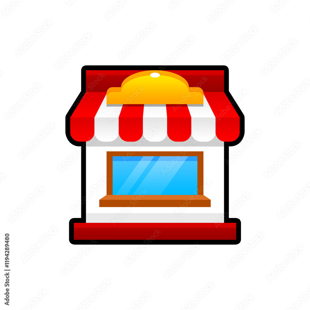 shop icon with red roof