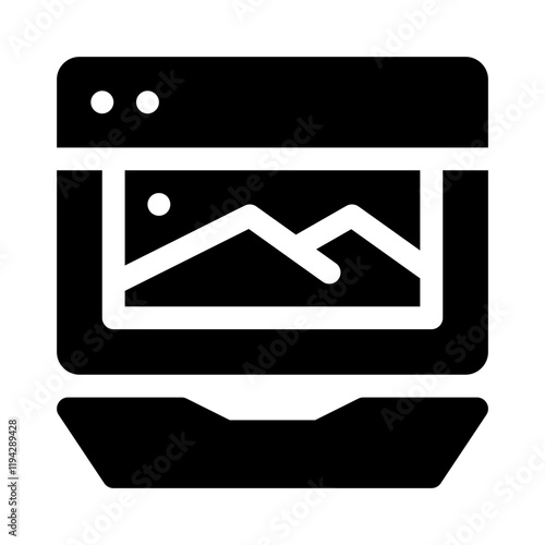 Digital Art Frame glyph icon