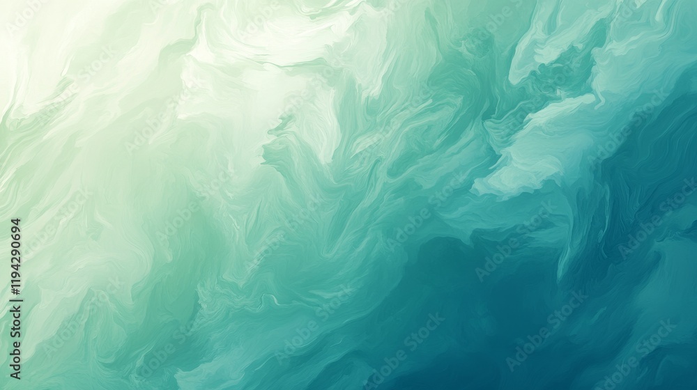 Fototapeta premium A calm zen gradient background.featuring soft greens and blues.emphasizing tranquility and mindfulness.Ideal for meditation apps, yoga studios, and wellness blogs