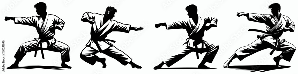 Karate Player Pose action Seoi nage shoulder throw silhouette clipart bundle Karate Player Pose action Seoi nage shoulder throw silhouette clipart bundle