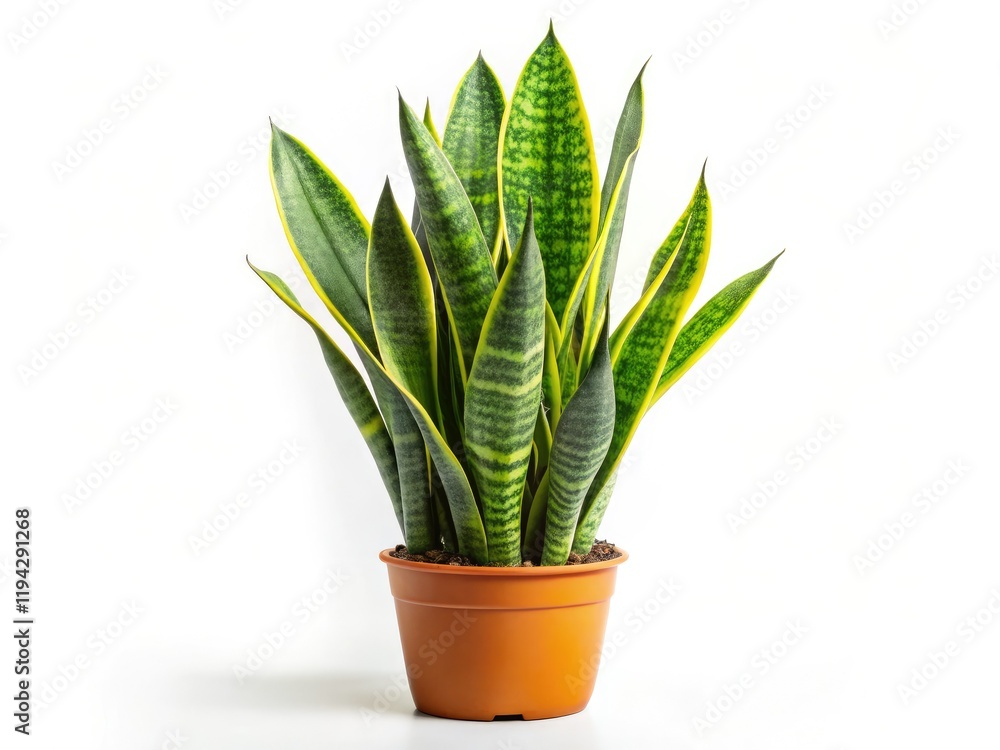 Crisp, white background stock photo of a Sansevieria. Crisp, white background stock photo of a Sansevieria.