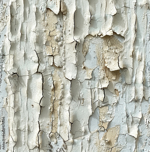 A beige background with peeling paint in light to dark shades creates an artistic, textured effect, perfect for interior decor or graphic design accents.