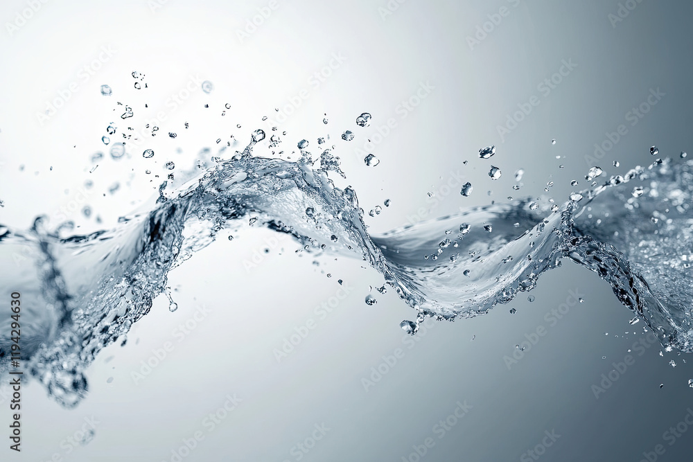 Abstract wave breaking through a barrier, symbolizing breakthrough success