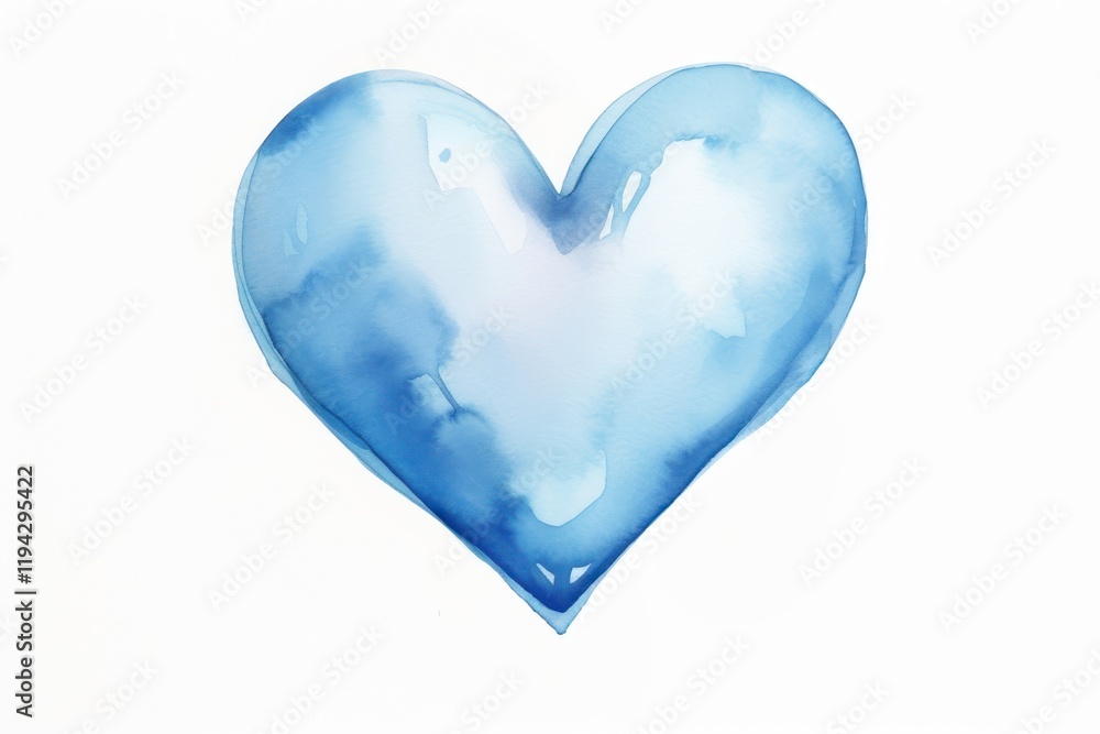 Fototapeta premium A heart shape water drop white background creativity drawing.
