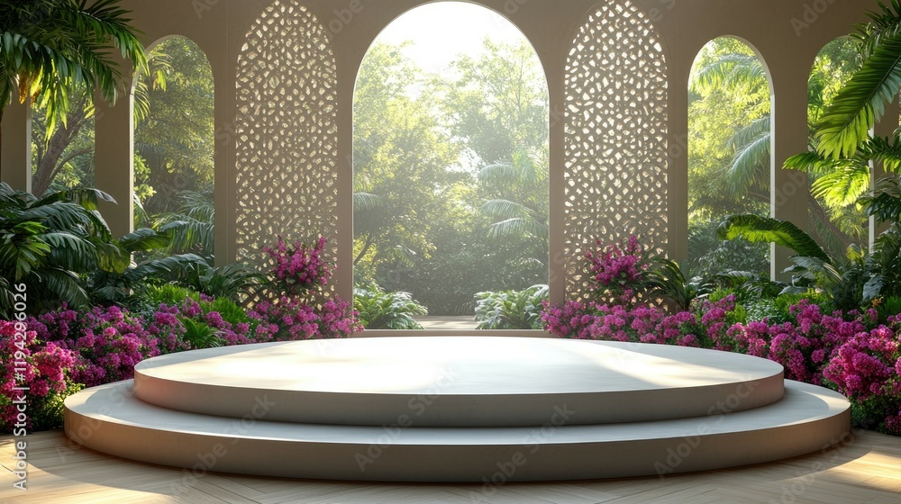 Serene Garden Oasis: Modern Architectural Design with Lush Greenery and Tranquil Ambiance Serene Garden Oasis: Modern Architectural Design with Lush Greenery and Tranquil Ambiance