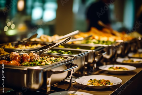 Marché couvert de Budapest  mouth-watering, beautifully presented dishes for a formal banquet 
 photo