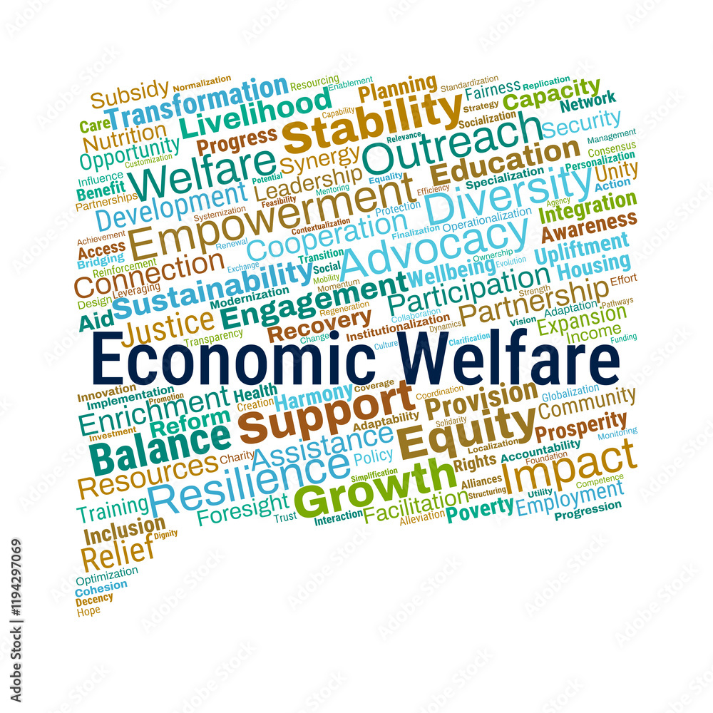 Obraz premium Economic Welfare Word Cloud