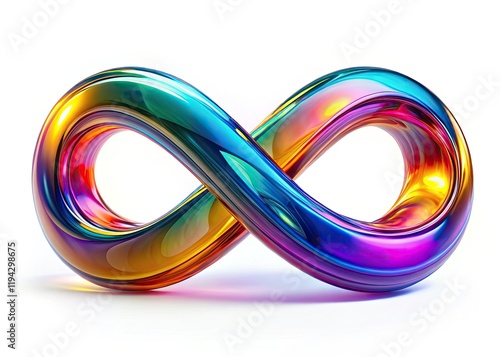 High-resolution digital art: abstract organic forms, vibrant colors, infinite wave, reflective surface, aerial perspective.